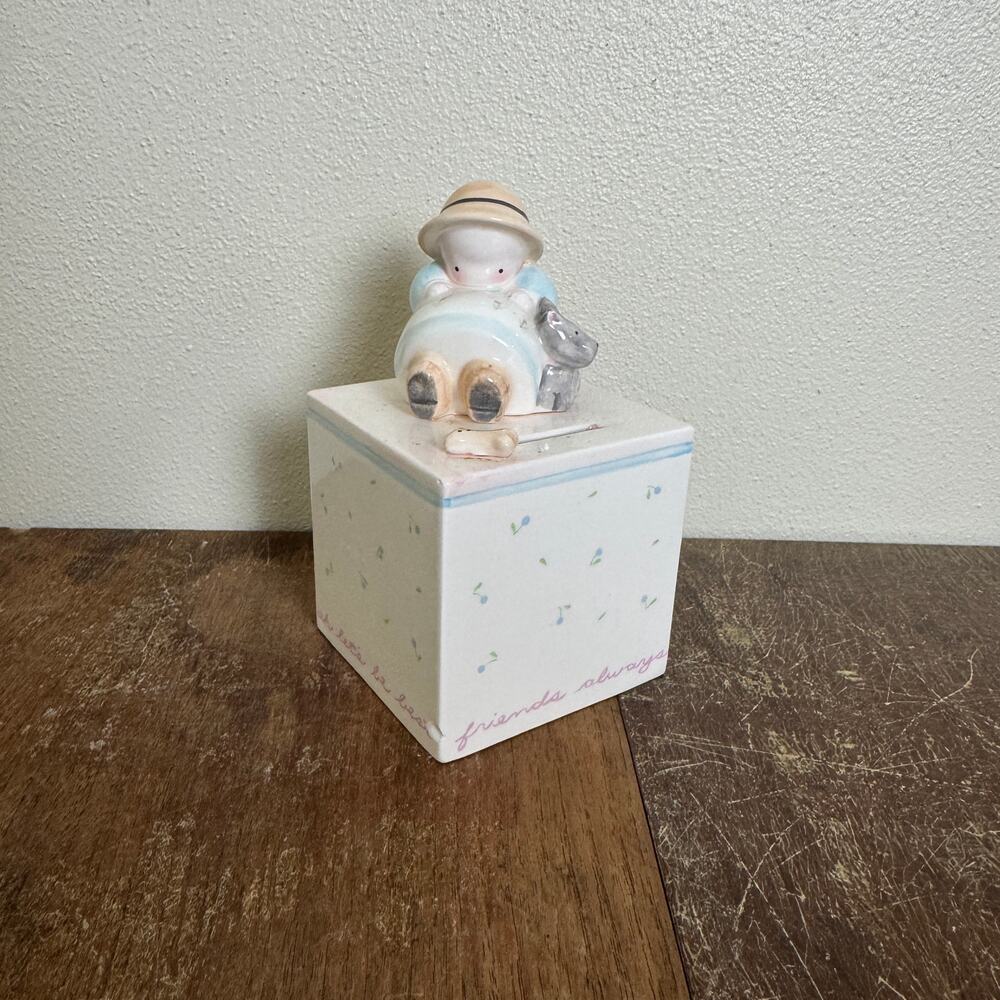 Michel & Company VINTAGE‎ whimsical ceramic Best Friends Forever Piggy Bank